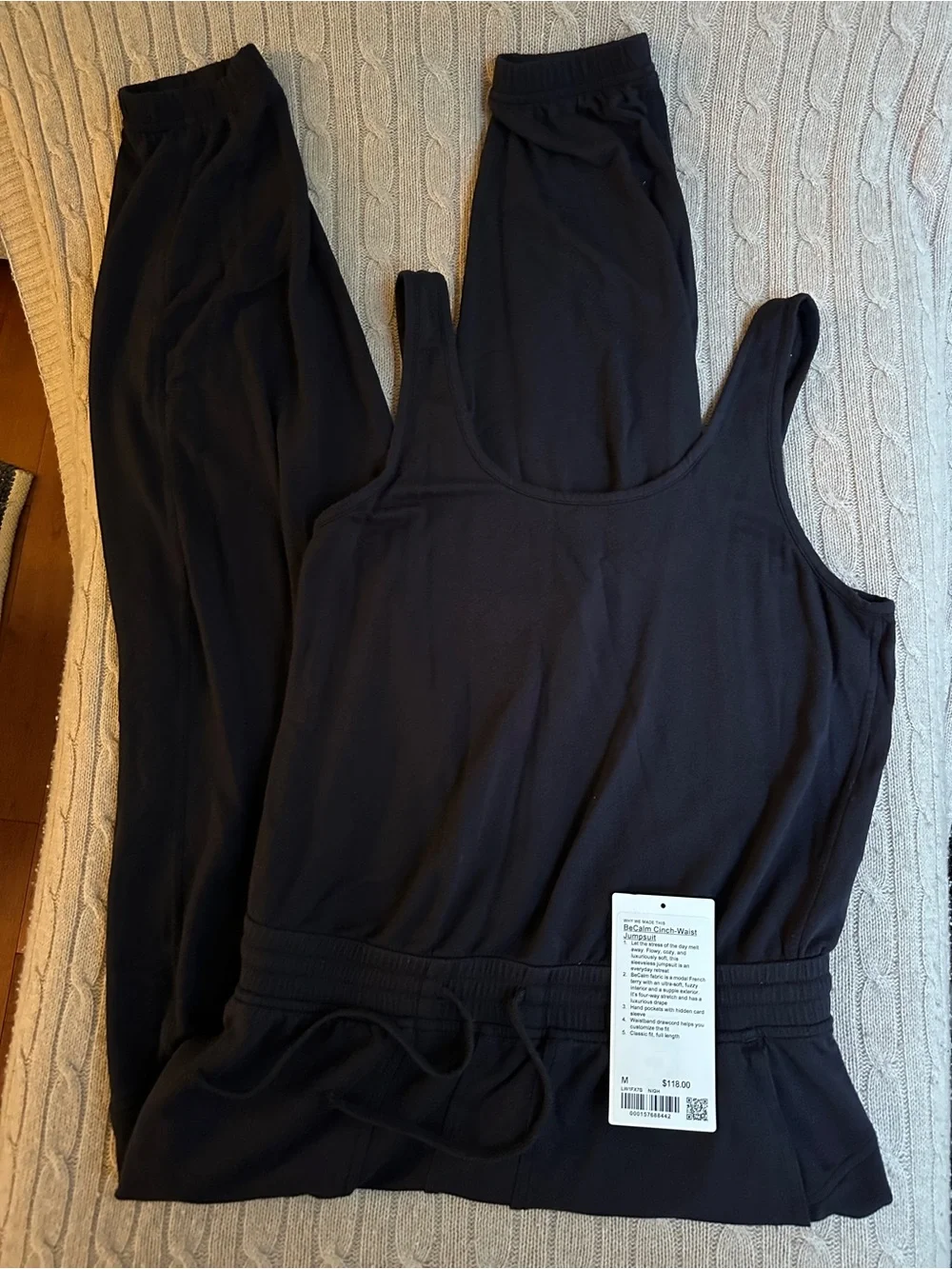 EUC Lululemon Be Calm Jumpsuit, Nightmoth,